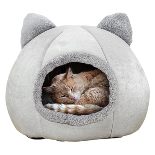 GUOXIAR Semi-Closed Pet Nest, Winter Warm Cat Sleeping Bed Mat, Dog House Puppy Cave Sofa, Indoor Cave Nest for Small Dogs Cats Rabbit Totoro(L) von GUOXIAR