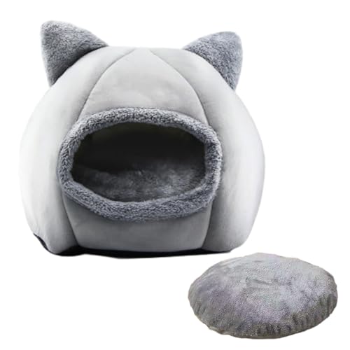 GUOXIAR Semi-Closed Pet Nest, Winter Warm Cat Sleeping Bed Mat, Dog House Puppy Cave Sofa, Indoor Cave Nest for Small Dogs Cats Rabbit Totoro(S) von GUOXIAR