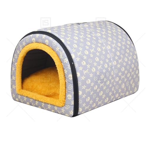 GUOXIAR wasserdichte Kleine Hundehütte for Draußen, Warme Katzenschlafmatte for Drinnen, Bequeme Welpensofahöhle, Haustiernest for Kleine Hunde, Katzen, Kaninchen, Totoro(#1,S) von GUOXIAR