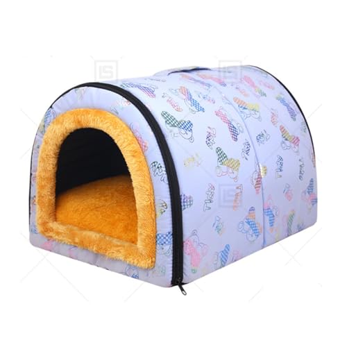 GUOXIAR wasserdichte Kleine Hundehütte for Draußen, Warme Katzenschlafmatte for Drinnen, Bequeme Welpensofahöhle, Haustiernest for Kleine Hunde, Katzen, Kaninchen, Totoro(#2,M) von GUOXIAR