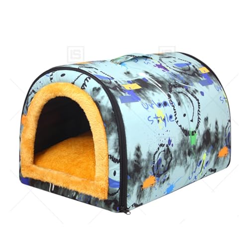 GUOXIAR wasserdichte Kleine Hundehütte for Draußen, Warme Katzenschlafmatte for Drinnen, Bequeme Welpensofahöhle, Haustiernest for Kleine Hunde, Katzen, Kaninchen, Totoro(#5,M) von GUOXIAR