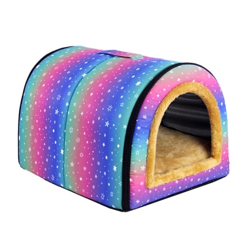 GUOXIAR wasserdichte Kleine Hundehütte for Draußen, Warme Katzenschlafmatte for Drinnen, Bequeme Welpensofahöhle, Haustiernest for Kleine Hunde, Katzen, Kaninchen, Totoro(#9,S) von GUOXIAR