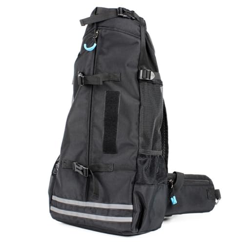 Haustier-Tragerucksack for Mittelgroße Hunde, Atmungsaktive Netz-Rucksäcke for Haustierbedarf, Verstellbare Reise-Umhängetaschen for Haustiere, Tragbar for Corgi, Pitbull, Shiba Inu, Hund(Black,M) von GUOXIAR