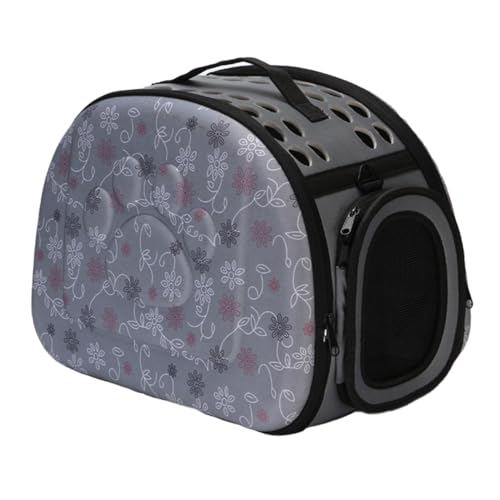 GUOXIAR Portable Outing Pet Bag, Breathable Eva and Mesh Dog and Cat Carrying Bags, Foldable Shoulder Pet Basket Handbags, Hand Carrier Pet Supplies Space Cage Transport Box(Gray) von GUOXIAR