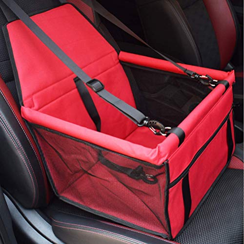 GUOYI® Wasserdicht Atmungsaktiv Haustier Auto Matte - Sicherheit Doppelt Schicht Verdickt Tragen Tasche Reisen Kissen (Rot) von GUOYI