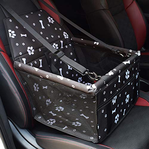 GUOYI® Wasserdicht Atmungsaktiv Haustier Auto Matte - Sicherheit Doppelt Schicht Verdickt Tragen Tasche Reisen Kissen (Fußabdruck) von GUOYI