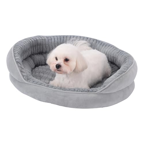 GUPPBF Welpenbett - Hundekorb - weicher Katzenkorb - maschinenwaschbar - rutschfeste Unterlage - Grau - 60 cm × 50 cm × 18 cm GUPPBF Welpenbett - Hundekorb - weicher Katzenkorb - maschinenwaschbar - rutschfeste Unterlage - Grau - 60 cm × 50 cm × 18 cm von GUPPBF