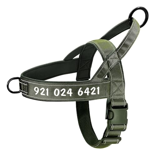 Custom Anti-verlorene Mittelgroße Und Große Hundcamping-Training Jagdgeschirr Personalisierte Im Freien Reflektierende Militärische Taktische Arbeitshundkabelbaumweste,Grün,S Custom Anti-verlorene Mittelgroße Und Große Hundcamping-Training Jagdgeschirr Personalisierte Im Freien Reflektierende Militärische Taktische Arbeitshundkabelbaumweste,Grün,S von GUQOFAIE