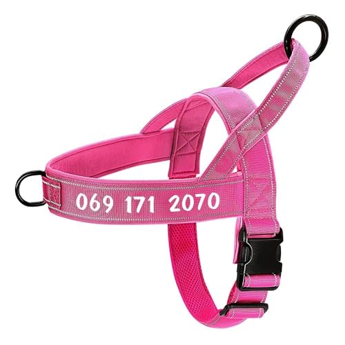 Custom Haustier Training Camping Jagdgurt Weste Personalisiert Im Freien Reflektierende Militärische Taktische Hundekabelbaumweste Für Mittel- Und Große Hunde,Rose,XL von GUQOFAIE