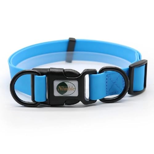 Einfach Zu Reinigendem Außen -Wasserdichter PVC Welpen Kätzchen Schwimmcampingkragen Für Shiba Inu Mops Pudel Chihuahua,Blau,S von GUQOFAIE