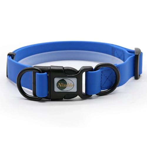 Einfach Zu Reinigendem Außen -Wasserdichter PVC Welpen Kätzchen Schwimmcampingkragen Für Shiba Inu Mops Pudel Chihuahua,Blau A,S von GUQOFAIE