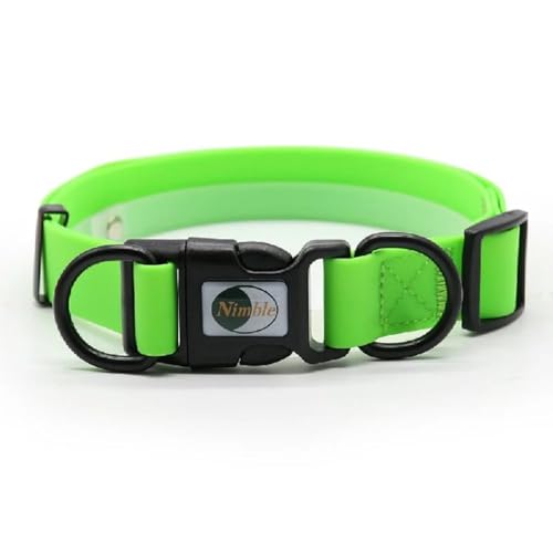 Einfach Zu Reinigendem Außen -Wasserdichter PVC Welpen Kätzchen Schwimmcampingkragen Für Shiba Inu Mops Pudel Chihuahua,Grün,L von GUQOFAIE