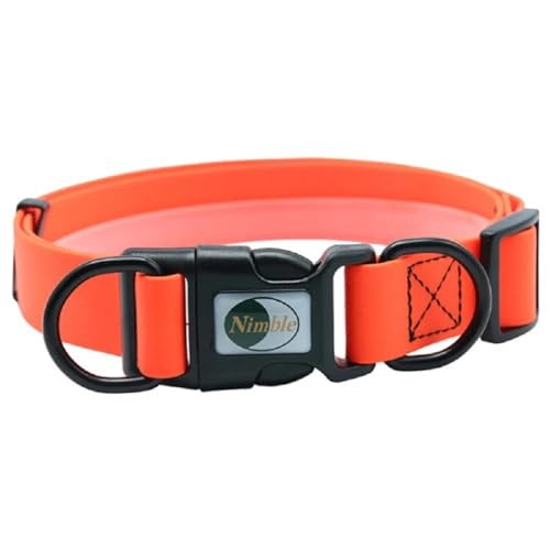 Einfach Zu Reinigendem Außen -Wasserdichter PVC Welpen Kätzchen Schwimmcampingkragen Für Shiba Inu Mops Pudel Chihuahua,Orange,S von GUQOFAIE