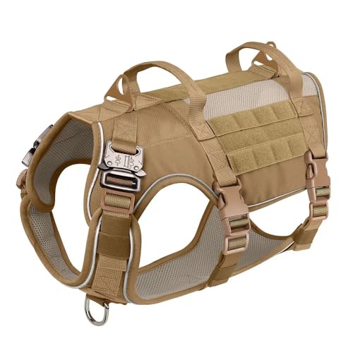 Einstellbarer Militärischer Taktischer Hundekabelbaum Mit Griff Nylon Hundetraining Camping Jagd -Weste -Geschirr Für Deutsche Schäferhund Labrador French Bulldogge,Khaki,M Einstellbarer Militärischer Taktischer Hundekabelbaum Mit Griff Nylon Hundetraining Camping Jagd -Weste -Geschirr Für Deutsche Schäferhund Labrador French Bulldogge,Khaki,M von GUQOFAIE
