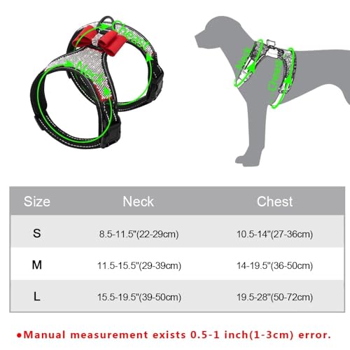 Glänzender Strass -Bowknot -Hundeturte Im Freien Reflektierende Nylonhund -Sicherheitsgurtweste Für Pitbull Mop,C,S von GUQOFAIE