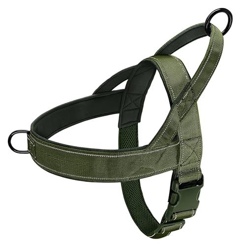 Kein Ziehen Nylon Hundegurt Mit Griff Im Freien Im Freien Training Camping Jagd Für Deutsche Schäferhund Labrador French Bulldogge,Grün,S Kein Ziehen Nylon Hundegurt Mit Griff Im Freien Im Freien Training Camping Jagd Für Deutsche Schäferhund Labrador French Bulldogge,Grün,S von GUQOFAIE