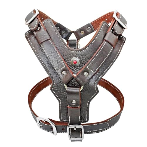 Mit Schnell Kontrollierbar Verstellbares Großes Hunde Echtes Lederkabeltaintraining Jagd Jagdgurtweste Für Labrador Retriever Pitbull Deutsch,Braun,XL Mit Schnell Kontrollierbar Verstellbares Großes Hunde Echtes Lederkabeltaintraining Jagd Jagdgurtweste Für Labrador Retriever Pitbull Deutsch,Braun,XL von GUQOFAIE