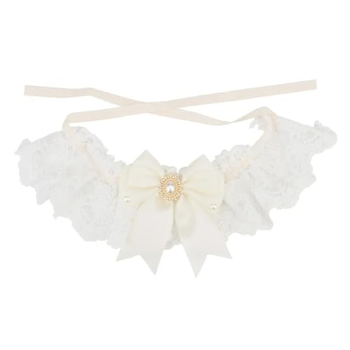 Nachahmung Diamant Künstliche Perle Spitze Bug Kätzchen Welpe Kragen Prinzessin Katzen Halskette Krawatte Haustier Hochzeitsbedarf,Weiss,M Nachahmung Diamant Künstliche Perle Spitze Bug Kätzchen Welpe Kragen Prinzessin Katzen Halskette Krawatte Haustier Hochzeitsbedarf,Weiss,M von GUQOFAIE
