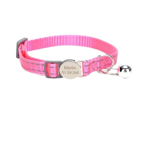 Personalisierte Namekitters Welpen Halsband Custom Anti-Lost DIY Tags Pugs Yorkshire Terrier Chihuahuas Kragen,A,19-30 cm von GUQOFAIE