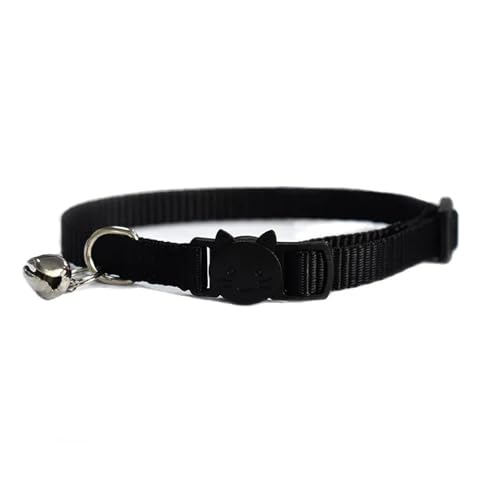 Personalisierter Gestickter Name ID Tag Nylon Kätzchen Welpe Einstellbarer Kragen Mit Bell Für Yorkshire Terrier Mops Chihuahua,Schwarz,S Personalisierter Gestickter Name ID Tag Nylon Kätzchen Welpe Einstellbarer Kragen Mit Bell Für Yorkshire Terrier Mops Chihuahua,Schwarz,S von GUQOFAIE