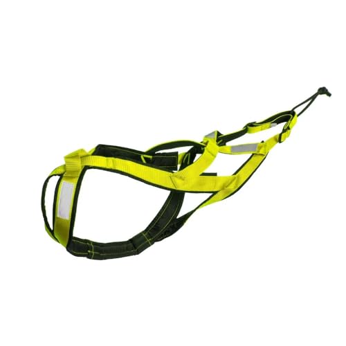 Refrective Reflective Large Dog Ski -Lauftrainings -Kabelbaum -Schlittenkabelbaum Für Mittelgroße Und Große Hunde Alaskaner Hound Bulldogge Geeignet,Grün,2XL von GUQOFAIE