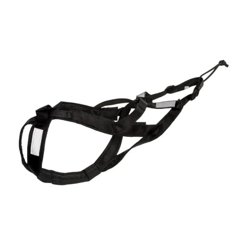 Refrective Reflective Large Dog Ski -Lauftrainings -Kabelbaum -Schlittenkabelbaum Für Mittelgroße Und Große Hunde Alaskaner Hound Bulldogge Geeignet,Schwarz,L von GUQOFAIE