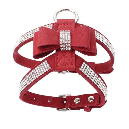 Velvet Ledergurt Weste Mit Strasssteinen Für Katzen Und Hunde Welpen Funkelnde Bogenmodienhundkabelbaum Für Labrador French Bulldog Pet Accessoires,Rot,M Velvet Ledergurt Weste Mit Strasssteinen Für Katzen Und Hunde Welpen Funkelnde Bogenmodienhundkabelbaum Für Labrador French Bulldog Pet Accessoires,Rot,M von GUQOFAIE