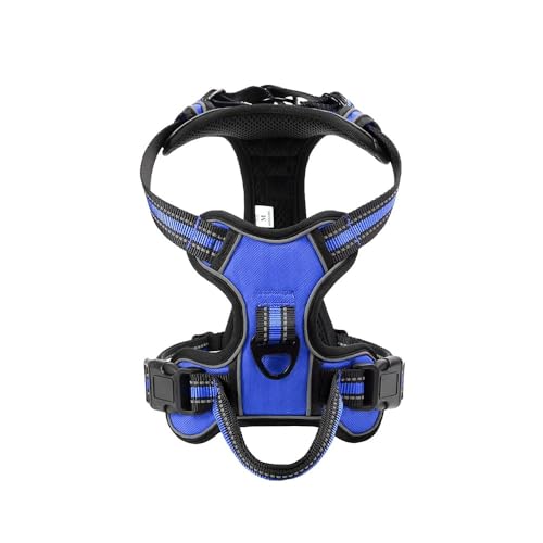 Verstellbare Atmungsaktive Nylon-Hundekabelbaumweste Im Freien Reflexion Ohne Spannung Haustier Camping-Training Jagdgurt Für Labrador French Bulldogge,Blau,M Verstellbare Atmungsaktive Nylon-Hundekabelbaumweste Im Freien Reflexion Ohne Spannung Haustier Camping-Training Jagdgurt Für Labrador French Bulldogge,Blau,M von GUQOFAIE