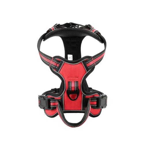 Verstellbare Atmungsaktive Nylon-Hundekabelbaumweste Im Freien Reflexion Ohne Spannung Haustier Camping-Training Jagdgurt Für Labrador French Bulldogge,Rot,M Verstellbare Atmungsaktive Nylon-Hundekabelbaumweste Im Freien Reflexion Ohne Spannung Haustier Camping-Training Jagdgurt Für Labrador French Bulldogge,Rot,M von GUQOFAIE