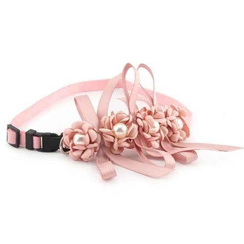 Verstellbare Prinzessin Kätzchen Welpenkragen Halskette Mit Blumenzubehör Haustierpflege Schmuck Hochzeitsfeier Vorräte,A,Xs von GUQOFAIE
