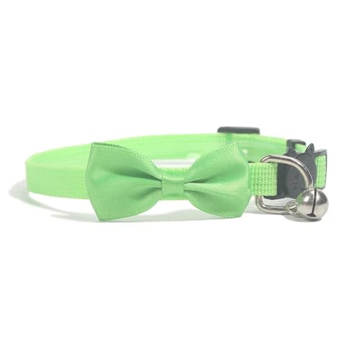 Verstellbarer Atmungsaktives Nylon -Haustierkragen Mit Bowknot Bell Cat Kragen Für Yorkshire Terrier Shiba Inu Mops Chihuahua,B,21-34 cm von GUQOFAIE