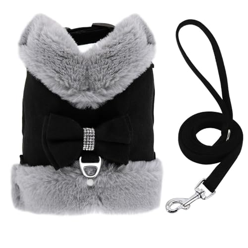 Weicher Und Komfortabler Herbst- Und Winter Warmes Hundesgurt Und Leine Set Cute Bug Warm,Schwarz,M Weicher Und Komfortabler Herbst- Und Winter Warmes Hundesgurt Und Leine Set Cute Bug Warm,Schwarz,M von GUQOFAIE