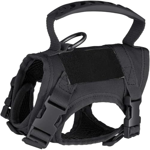Weicher Und Komfortabler Nylon Kleiner Hund Katze Militärtaktische Gurtweste Einstellbares Haustier Camping Training Jagd Brustgürtelweste Für Mops Chihuahua,C von GUQOFAIE