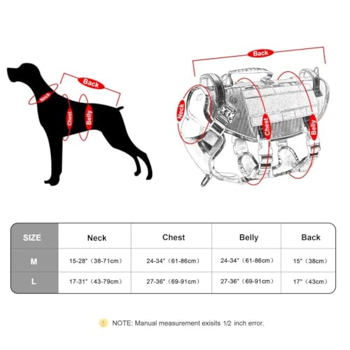 Zwei Metallschnallen Heavy Dog Dog Camping Training Jagdgeschirr Im Freien Reflektierende Militärische Taktische Hundesicherheit Für Labrador Deutsch Schäferhund,Khaki,M Zwei Metallschnallen Heavy Dog Dog Camping Training Jagdgeschirr Im Freien Reflektierende Militärische Taktische Hundesicherheit Für Labrador Deutsch Schäferhund,Khaki,M von GUQOFAIE