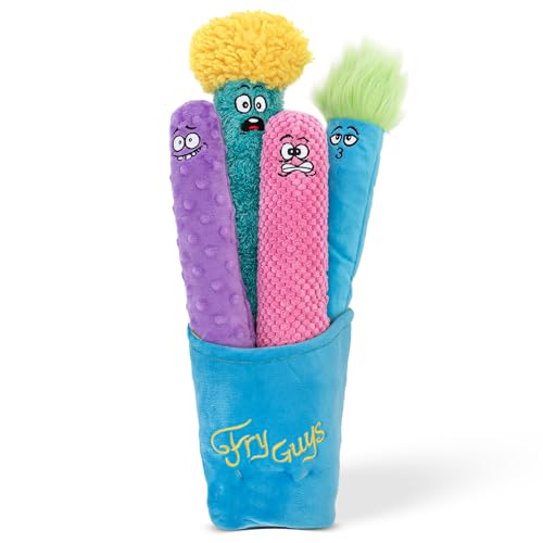 GURU Pet: Fry Guy: 5-teiliges Set – groß – 4 Plüsch-Hundespielzeuge mit Halter, quietscht und knistert, Frittierfiguren, strapazierfähiger Stoff, Kau-Apportier-Thrash-Play GURU Pet: Fry Guy: 5-teiliges Set – groß – 4 Plüsch-Hundespielzeuge mit Halter, quietscht und knistert, Frittierfiguren, strapazierfähiger Stoff, Kau-Apportier-Thrash-Play von GURU Pet