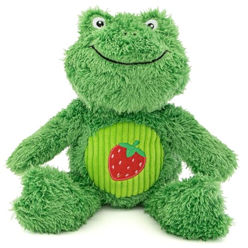 GURU Pet: Soft Scents Hundespielzeug Frosch, Erdbeerduft, 27,9 cm, strapazierfähiges Doppelgewebe, sensorisches Spielen, Quietschen und Knistern, weiche grüne Tierfigur GURU Pet: Soft Scents Hundespielzeug Frosch, Erdbeerduft, 27,9 cm, strapazierfähiges Doppelgewebe, sensorisches Spielen, Quietschen und Knistern, weiche grüne Tierfigur von GURU Pet