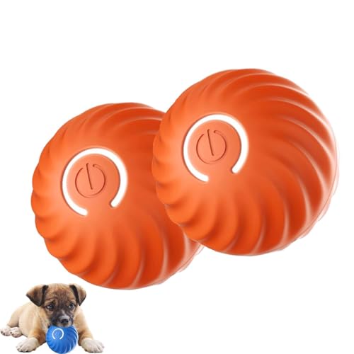 2 Stück Dura Spin Ball for Large Dogs,Interaktiver Ball für Hunde,wiederaufladbar Spielzeugball für Hunde,Automatischer Intelligenter Hundeball mit LED-Licht,für kleine,mittelgroße hundes (Orange) 2 Stück Dura Spin Ball for Large Dogs,Interaktiver Ball für Hunde,wiederaufladbar Spielzeugball für Hunde,Automatischer Intelligenter Hundeball mit LED-Licht,für kleine,mittelgroße hundes (Orange) von GUSHE