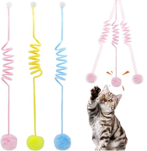 3 Stück Tier-Herzen Interaktives Katzen Gummizug Spielzeug, Interaktives Katzenspielzeug Hängende Türrahmen, Einziehbar Kätzchen Zauberstabspielzeug mit Glocke, Teaser Spielzeug für Indoor Kätzchen 3 Stück Tier-Herzen Interaktives Katzen Gummizug Spielzeug, Interaktives Katzenspielzeug Hängende Türrahmen, Einziehbar Kätzchen Zauberstabspielzeug mit Glocke, Teaser Spielzeug für Indoor Kätzchen von GUSHE