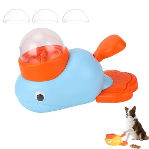 Cat Slot Machine Treat Dispenser,Ente Futterspender,2-in-1 Entenform Interaktive Futterspender,Slow Feeder Hund Intelligenzspielzeug,Automatischer Futterspender für Katzen und Kleinhunde (Blau) von GUSHE