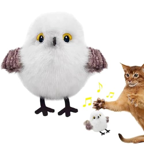 Celerypets Rechargeable Flapping Bird Cat Toy, Katzenspielzeug Vogel Fliegt Elektrisch, 3 Wing-Flap-Modi, Aufladbar Fliegender Vogel Katzen Spielzeug mit Realistischem Flügelschlag und Zirpen (A) von GUSHE