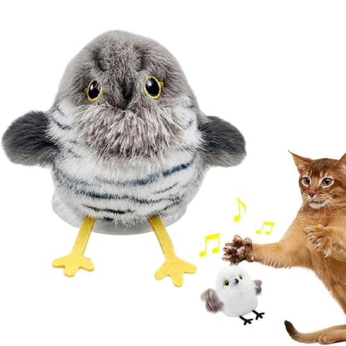 Celerypets Rechargeable Flapping Bird Cat Toy, Katzenspielzeug Vogel Fliegt Elektrisch, 3 Wing-Flap-Modi, Aufladbar Fliegender Vogel Katzen Spielzeug mit Realistischem Flügelschlag und Zirpen (B) von GUSHE