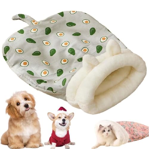 Cozy Pet Nest for Cats and Dogs,Thrivenget Cozy Pet Nest,Katzenschlafsack,Weich Kuscheliges Warm katzenbett,Katzen Kuschelhöhle Aus Fleece,Gemütliches Haustiernest für kleine Katzen und Hundes (E) von GUSHE