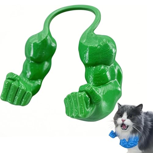 Creative Cat Muscle Arms, Lustige Katze Mit Muskulösen Armen - 3D -gedruckte Katze -Halsarme Mit Muskeln, Katzenbekleidung Katzenmuskelarme, Für Kätzchen Halloween Und Geburtstagsfeiern (Grün) von GUSHE