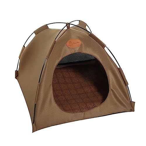 Faltbares Outdoor-Zelt für Haustiere, Tragbare Zelt für Katzen, Katzenzelt für den Außenbereich, Katzenzelt Outdoor, Atmungsaktiv Faltbarer Haustier-Zelt, Geschenk für Katzenliebhaber (Braun) von GUSHE