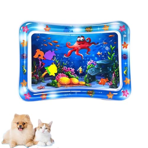 GUSHE Sommer-Wassermatte für Haustiere, Wasserspielmatte Katze, Wasser-Matte Katze, Aqua Matte Katze, Sensorische Wasser Spielmatte für Katzen, Wassermatte mit Fisch Kühl und Bequem für Haustiere (C) GUSHE Sommer-Wassermatte für Haustiere, Wasserspielmatte Katze, Wasser-Matte Katze, Aqua Matte Katze, Sensorische Wasser Spielmatte für Katzen, Wassermatte mit Fisch Kühl und Bequem für Haustiere (C) von GUSHE