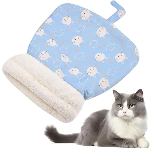 Gemütliches Haustiernest für kleine Katzen und Hunde,Katzen Schlafsack Winter,Halbgeschlossener Katzenschlafsack,selbstwärmendes Katzennestbett,Bequemes Haustierhöhlenbett,Für Katzen Hunde (Blau) Gemütliches Haustiernest für kleine Katzen und Hunde,Katzen Schlafsack Winter,Halbgeschlossener Katzenschlafsack,selbstwärmendes Katzennestbett,Bequemes Haustierhöhlenbett,Für Katzen Hunde (Blau) von GUSHE