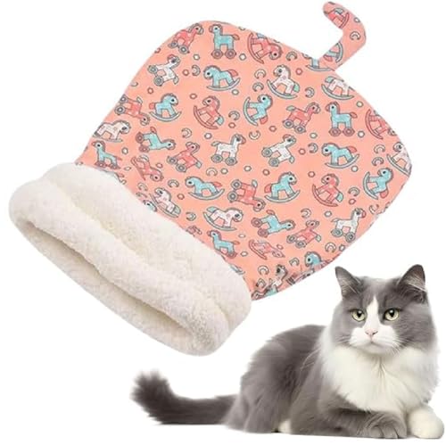 Gemütliches Haustiernest für kleine Katzen und Hunde,Katzen Schlafsack Winter,Halbgeschlossener Katzenschlafsack,selbstwärmendes Katzennestbett,Bequemes Haustierhöhlenbett,Für Katzen Hunde (Rosa) Gemütliches Haustiernest für kleine Katzen und Hunde,Katzen Schlafsack Winter,Halbgeschlossener Katzenschlafsack,selbstwärmendes Katzennestbett,Bequemes Haustierhöhlenbett,Für Katzen Hunde (Rosa) von GUSHE