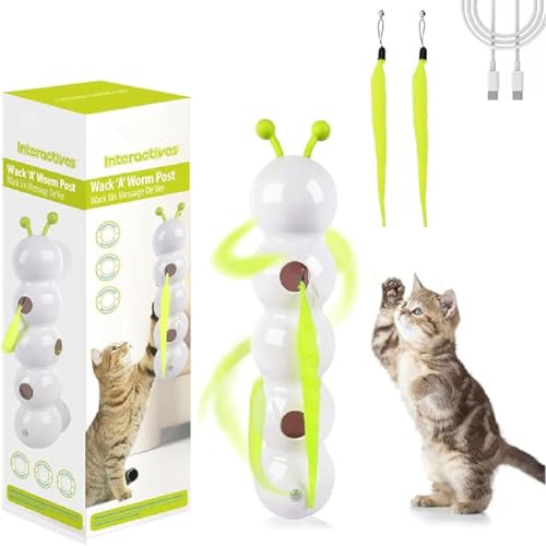 Happy Luna Cat Toy,Whirlie Cat Toy,Whirlie Smart Motion Katzenspielzeug mit Wurmdesig,Wurmförmig Interaktives Katzenspielzeug,Wand-und Fensterbefestigung Katzen Spielzeug mit Saugnapf für Innenkatzen Happy Luna Cat Toy,Whirlie Cat Toy,Whirlie Smart Motion Katzenspielzeug mit Wurmdesig,Wurmförmig Interaktives Katzenspielzeug,Wand-und Fensterbefestigung Katzen Spielzeug mit Saugnapf für Innenkatzen von GUSHE