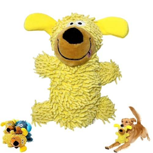 Ipawsplus Squeaky Dog Plush Toy, Ipawsplus Hunde Kauspielzeug, Hundespielzeug aus Plüsch für kleine Hundes, Quietschendes Hundespielzeug, weiches Welpenspielzeug für kleine, mittelgroße Hunde (Gelb) von GUSHE