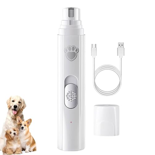 KrallenSchleifer Pro Set - Schmerzfreier Nagelschleifer fur Hunde,Professionelle Hundekrallenschleifer,2 Geschwindigkeiten,Wiederaufladbare Krallenschleifer für Große Mittlere Kleine Hunde Katzen (A) von GUSHE